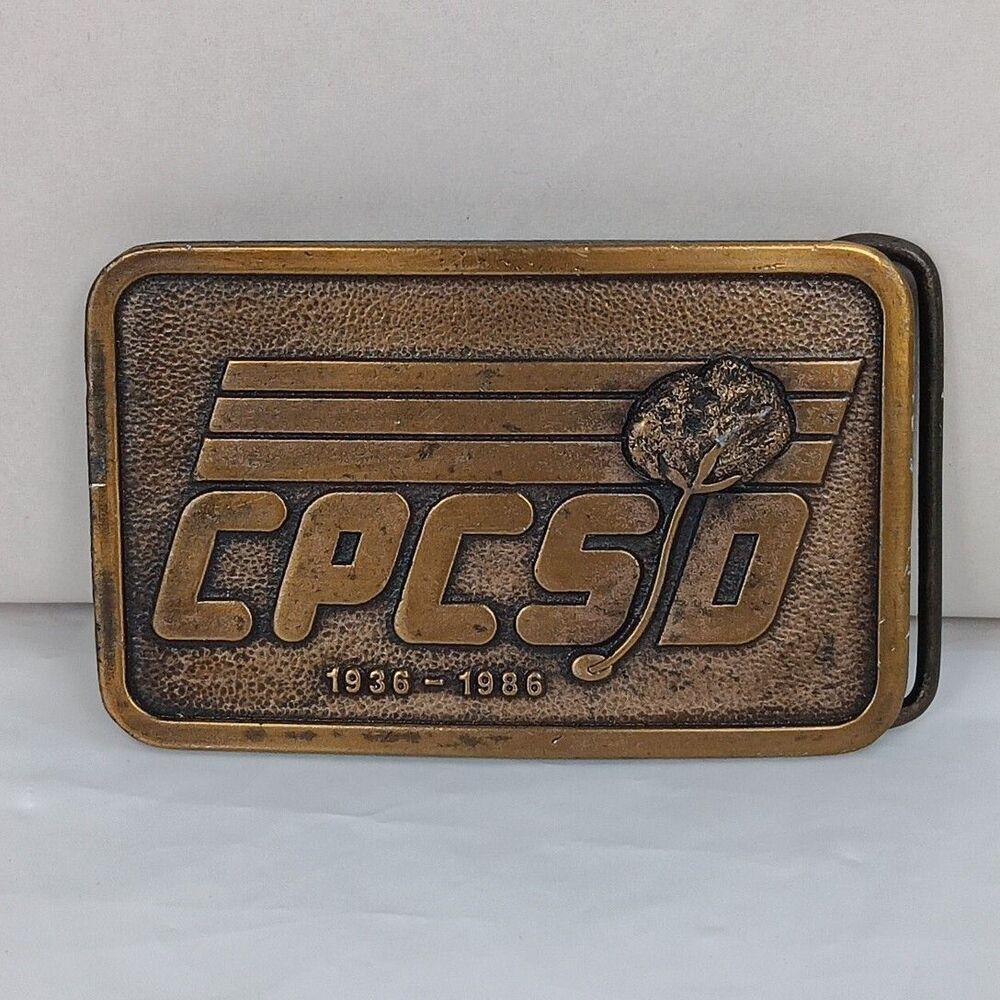 California Planting Cotton Seed Distributors (CPCSD) Belt Buckle 1936-1986